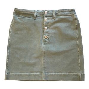 Madewell Button Front Skirt